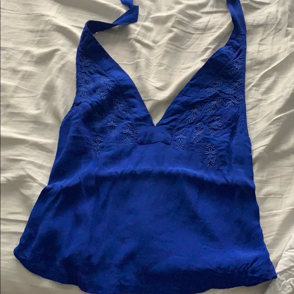 Blue free people hater top